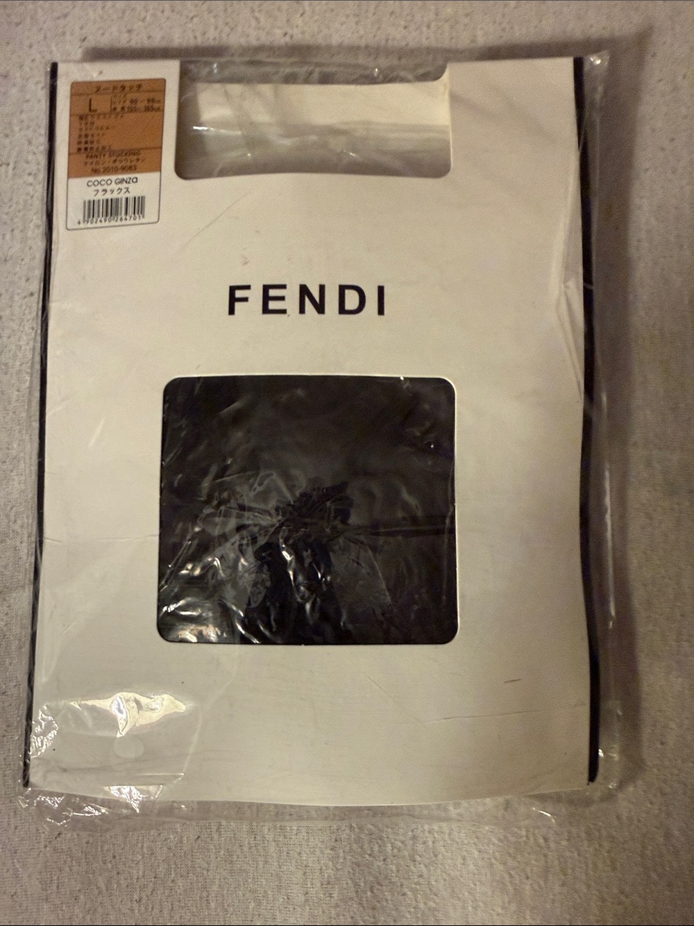 Fendi Logo Black Elegant  Lace Stockings.